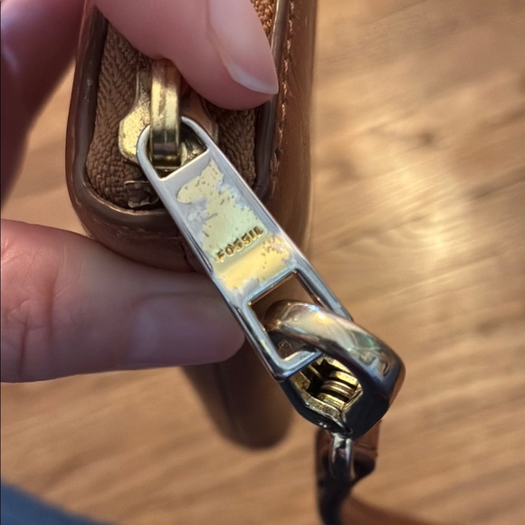 Fossil Brown Leather Clutch Wristlet - Picture 6 of 11